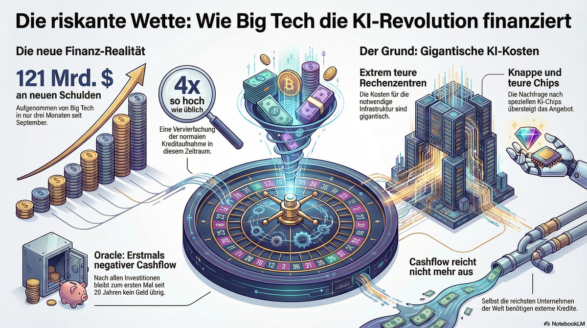 Die 121-Milliarden-Wette – Warum Tech-Konzerne plötzlich so viel Geld leihen müssen